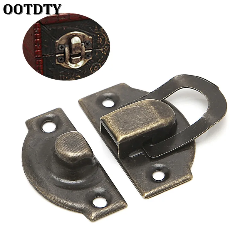 10 шт. античный металлический замок OOTDTY 25x20 мм деревянная шкатулка для украшений
