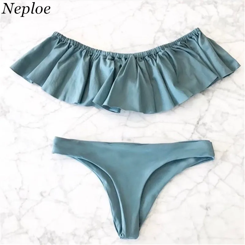 Neploe S XL 2018 Твердые воланами Для женщин Трусики бикини лидер продаж Новинка