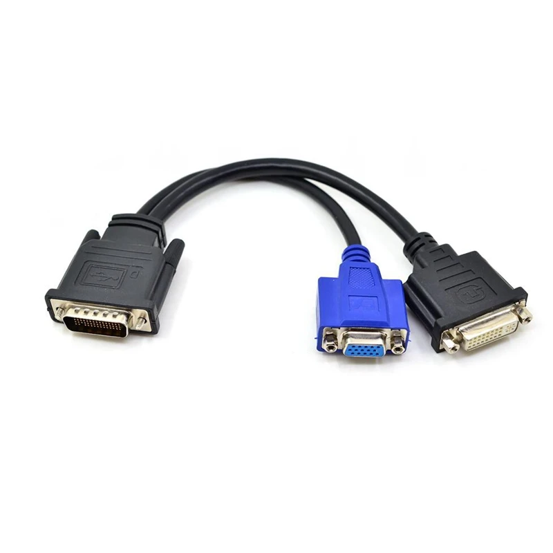 

DMS 59 Splitter Cable - 8in - DMS-59 to 1 x DVI/1 x VGA - Y Cable - DMS 59 to VGA - Monitor Splitter Cable - DMS59 Cable