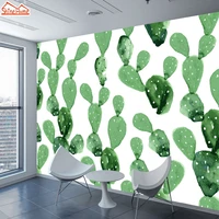 shinehome natural wallpapers for 3 d living room wallpaper 3d wall paper cactus oil painting mural rolls home walls decoration