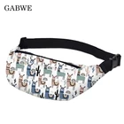 Поясная Сумка GABWE для мужчин, повседневная поясная сумка в стиле фламинго, голографическая сумка для путешествий, мобильного телефона