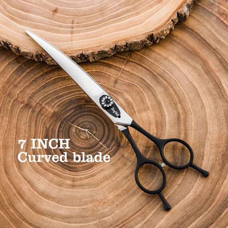 7 INCH Curved Профессиональные ножницы для ухода за собакой 7 дюймов ножницы для волос для собак 40 рыбий рога зубы ПЭТ изогнутые ножницы Kingbird Новинка - Цвет: 7 INCH Curved