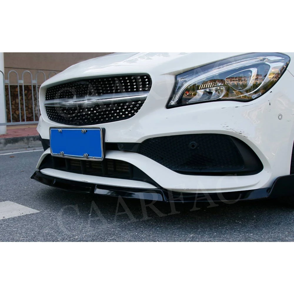 3 шт./компл. ABS черный спереди губ спойлер для Benz ClA класс W117 CLA200 CLA220 CLA260 CLA45 AMG бампера