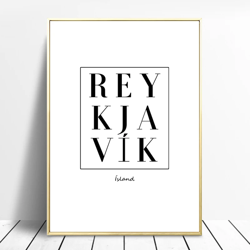 ZeroC плакаты и принты REYKJAVIK Iceland настенная живопись на холсте настенные картины для гостиной скандинавские украшения