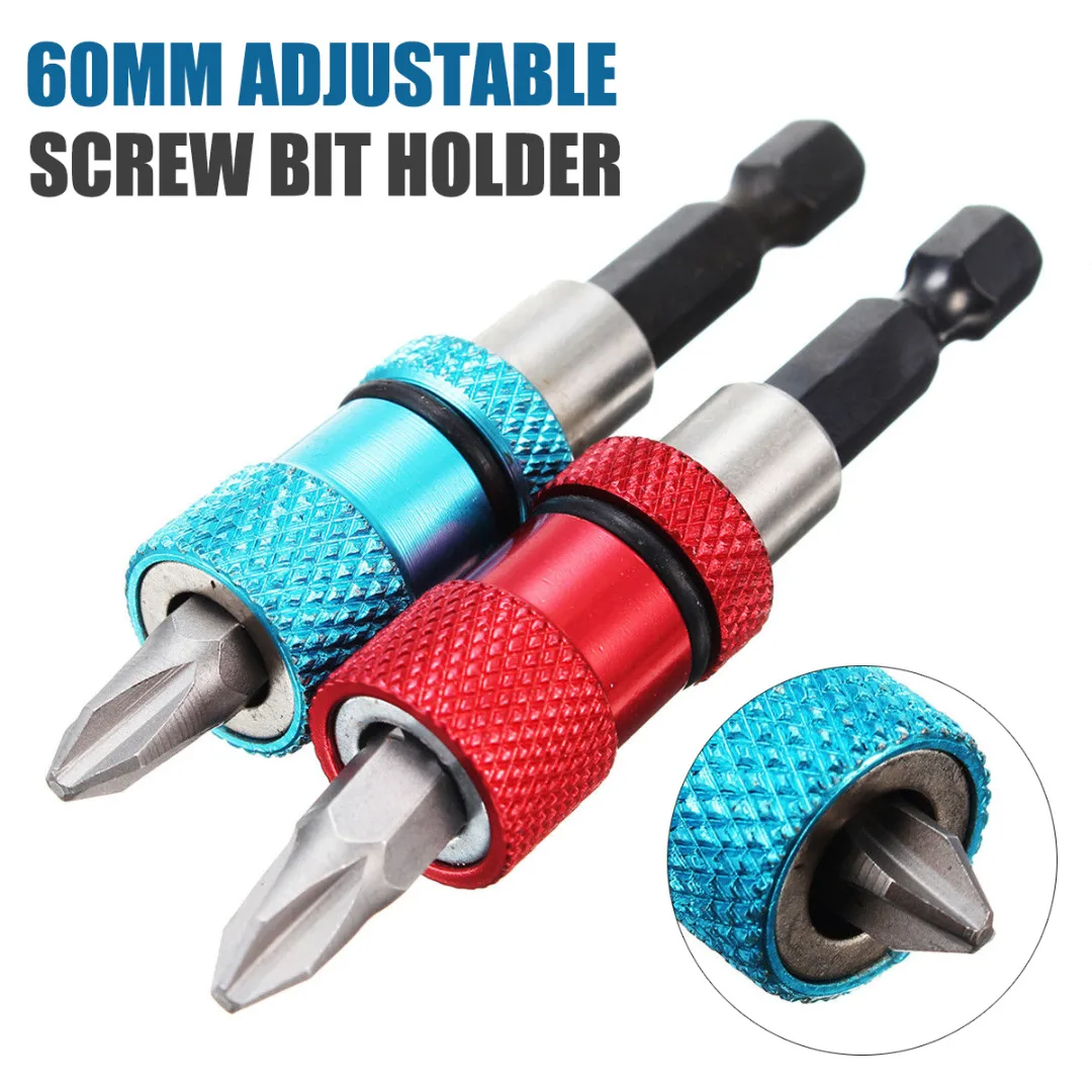 

Adjustable 1/4 inch Hex Screw Depth Bit Holder Driver Magnetic Tip Home Hand Tool Accessories