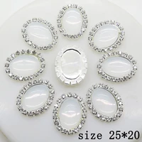 selling limited edition 10pcs 25 20mm oval diy jewelry accessories rhinestone plate wedding invitation clothing accessories
