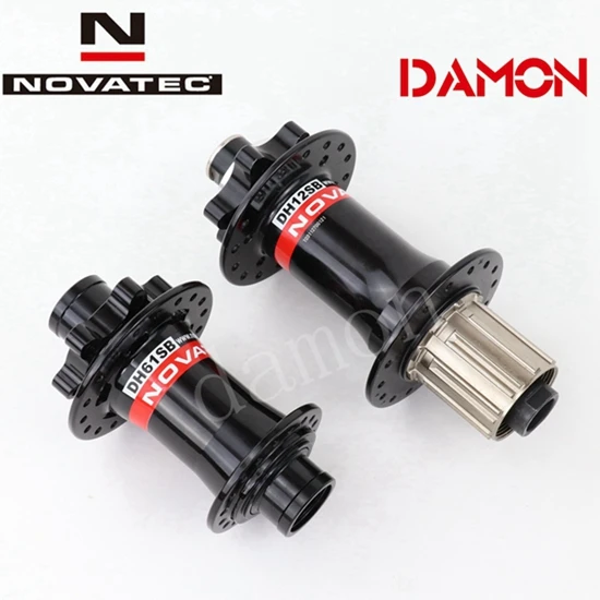 Black 32H Pair Novatec DH61SB DH12SB Mtb дисковый тормоз 32 36 отверстие велосипедная ступица DH через ось горные велосипедные ступицы 20 мм* 110 мм 12 мм* 150 мм - Цвет: Black 32H Pair