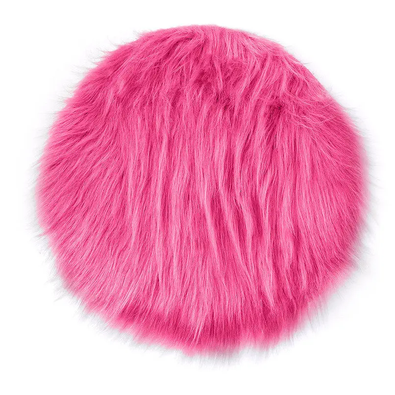 Hot Pink Подушка на сиденье для офисного стула, ковер из искусственной овчины, подушка на стул, подушка для улицы, пушистые подушки на пол, coussin de chaise J15#3 - Color: Hot Pink