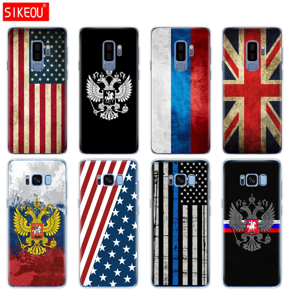 Силиконовый чехол для Samsung Galaxy S9 S8 S7 S6 edge S5 S4 S3 PLUS телефона с российским