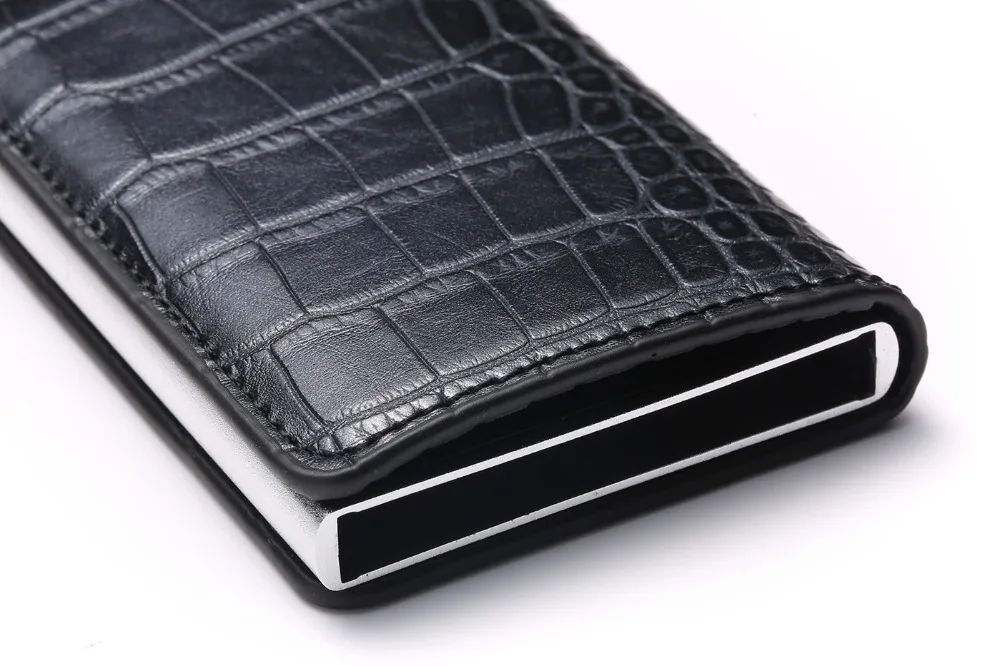 ZOVYVOL Rfid блокирующий держатель для банковской кредитной карты для мужчин из углеродного волокна минималистичный Алюминиевый металлический кошелек Тонкий Бизнес держатель для карт чехол