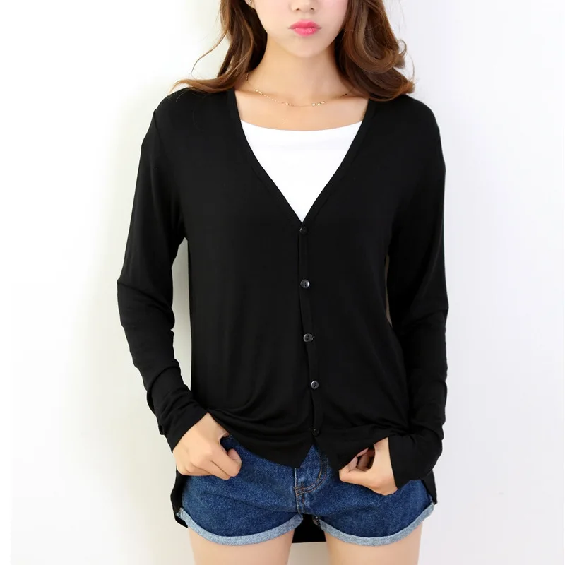 2018 весенне-осенний кардиган с длинными рукавами Женский вязаный свитер