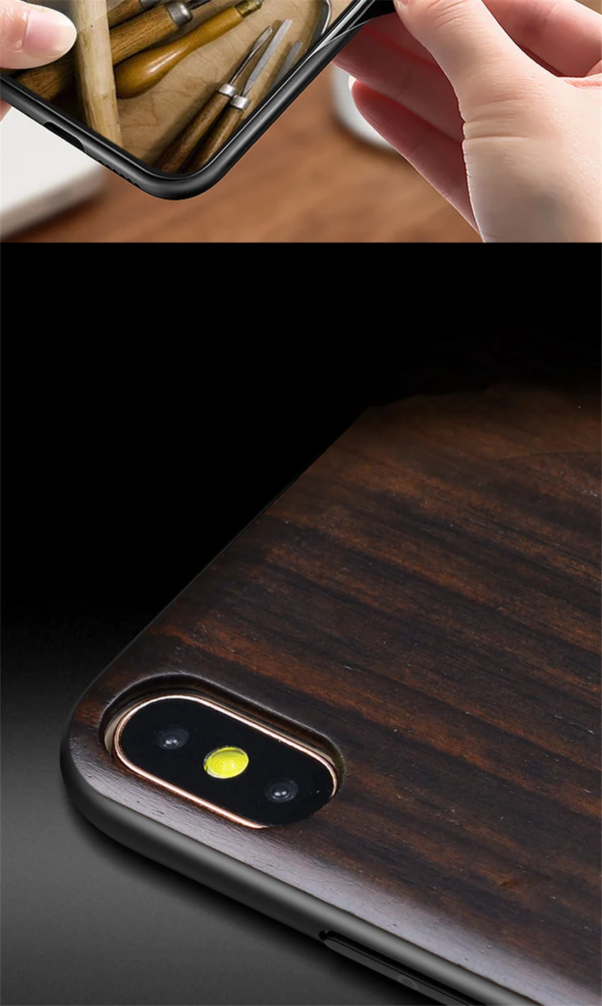 Чехол с изображением деревянного черепа для iPhone XR, iPhone XS Max, роскошный чехол из черного дерева, задняя крышка из ТПУ для iPhone XS, X, 8, 7 plus, деревянный чехол для телефона s