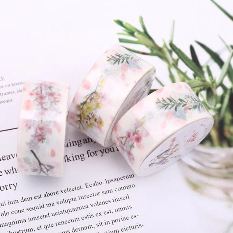 1 рулон Васи Маскировочная Лента Цветочные животные Цветок бумага маскирующая