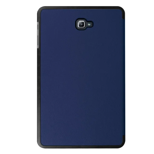 Чехол из искусственной кожи для samsung Galaxy Tab A 10,1 T585 SM-T580, ультратонкий Магнитный смарт-чехол с подставкой+ стилус+ пленка - Цвет: dark blue