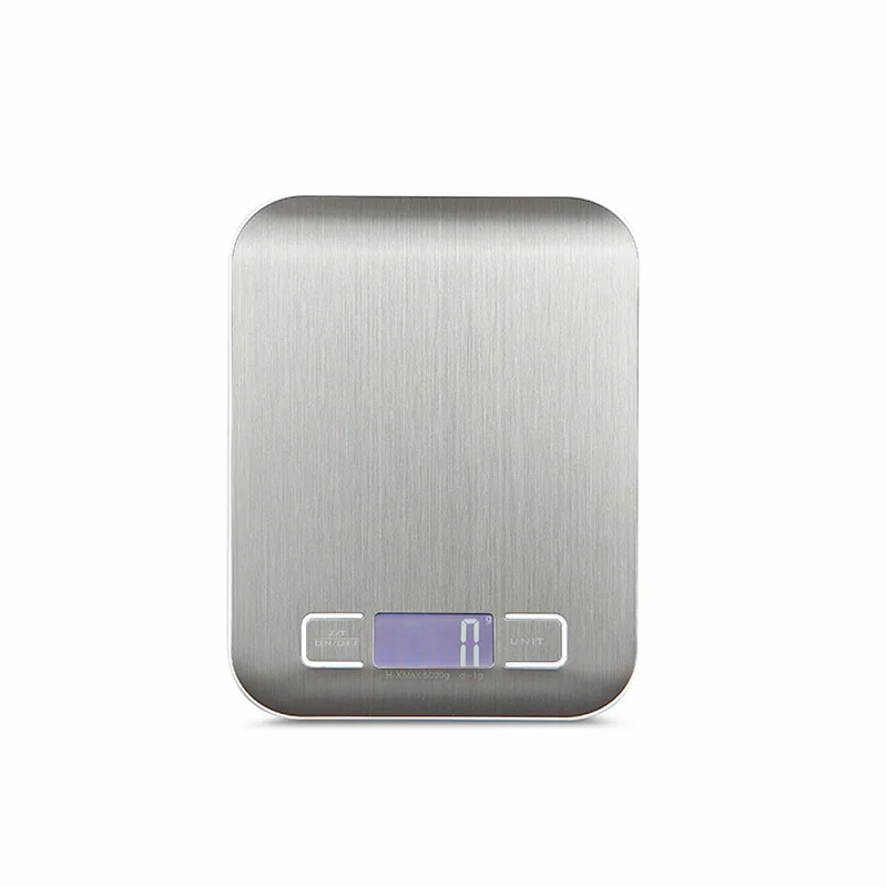 Metal White Горячая USB перезаряжаемая Роскошная Нержавеющая сталь электронные цифровые весы для еды кухонный пост 5 кг/1 г и 10 кг/1 г для оптовой продажи - Цвет: Metal White