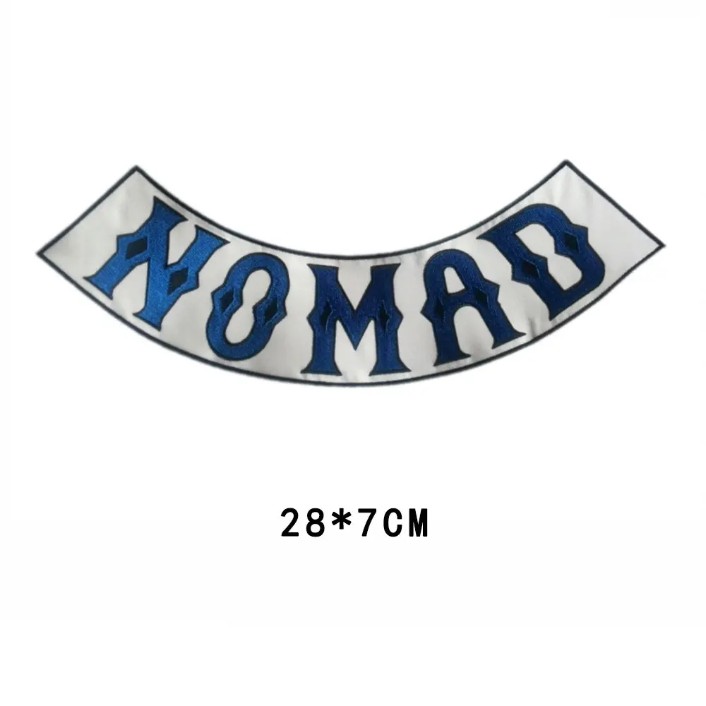 Байкерские нашивки NOMAD для байкеров Байкерский значок в стиле панк со скелетом и