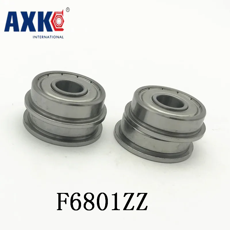 Фланцевый подшипник Axk F6801zz 12x21x5 мм Abec 1 ( 10 шт.) тонкий фланцевый F6801 Z Zz шариковые