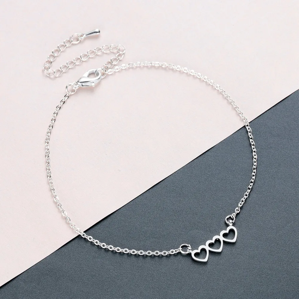 Chandler Three Heart браслеты изысканная любовь Шарм браслет для женщин девушек лучший