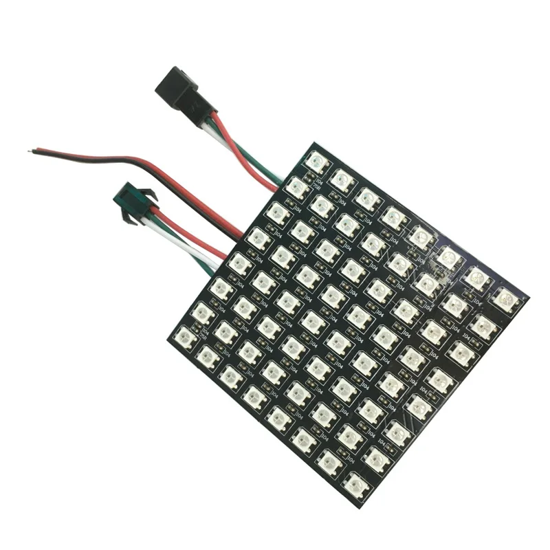 WS2812B цифровая Гибкая Светодиодная панель 8*8 16*16 8*32 пикселей 64 пикселя 256