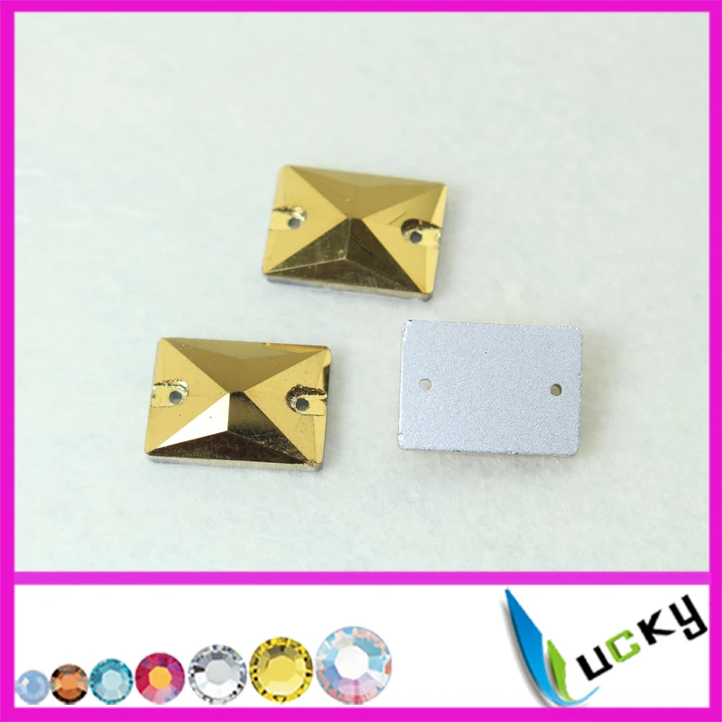112 шт. Золотой Гематит/цвет Aurum 13x18 мм прямоугольная форма Пришивные Кристаллы с