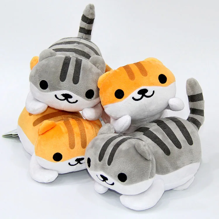 4 шт./компл. Неко Atsume плюшевые игрушки японской поп-кошки на заднем дворе в виде животных, с милыми плюшевые подвески кукла 18 см для подарок