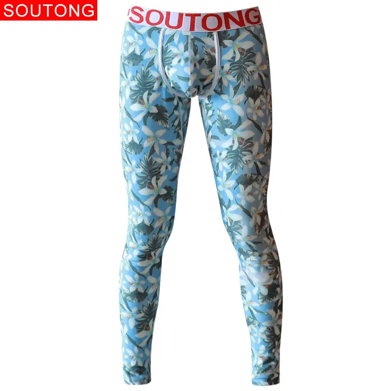 Soutong,, мужские кальсоны, хлопок, термобелье, низ, с принтом, мягкие, зимние, теплые, термо, толстые, плюс бархат, Мужские Термо-брюки