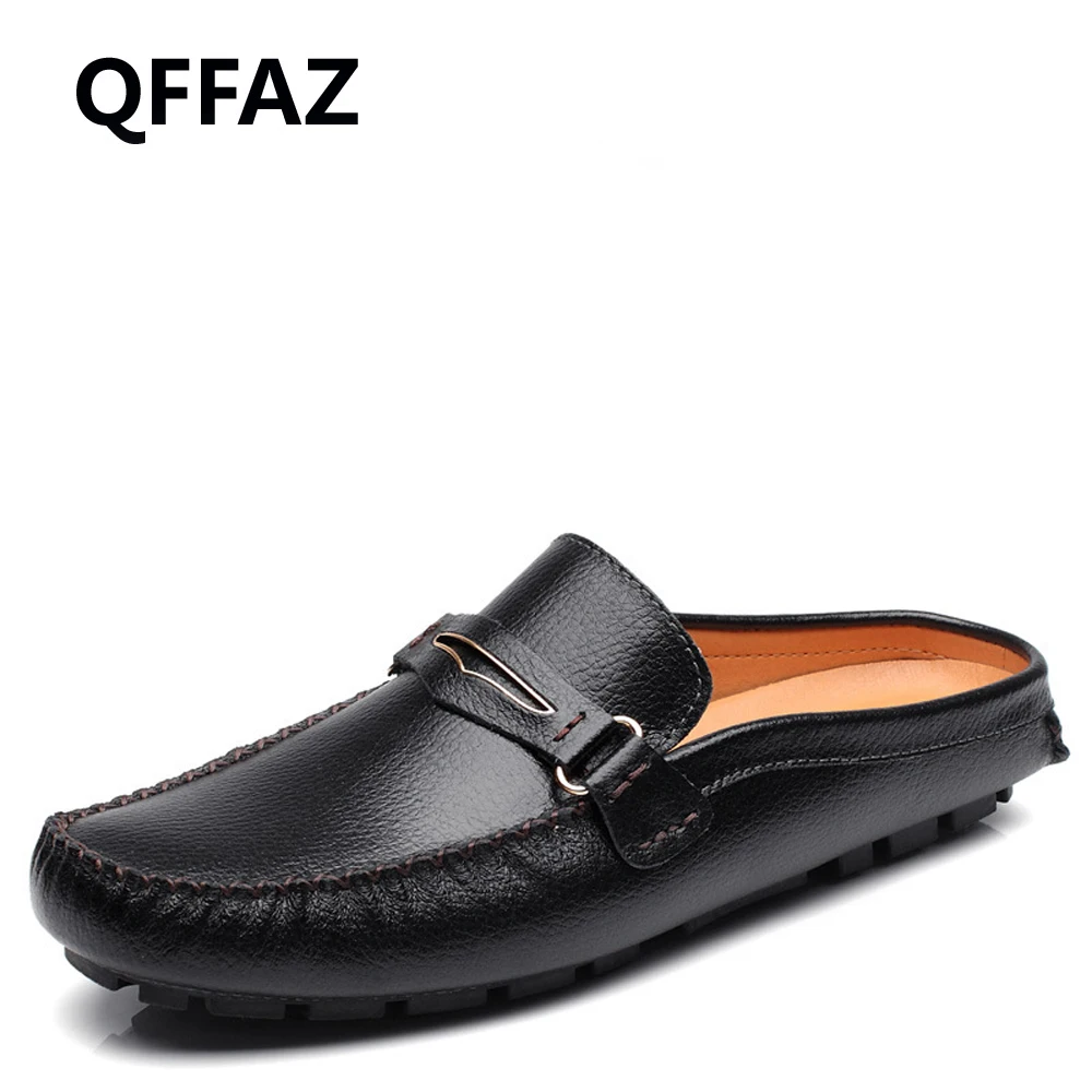 QFFAZ/Новинка модная удобная повседневная обувь для вождения кожаные мужские