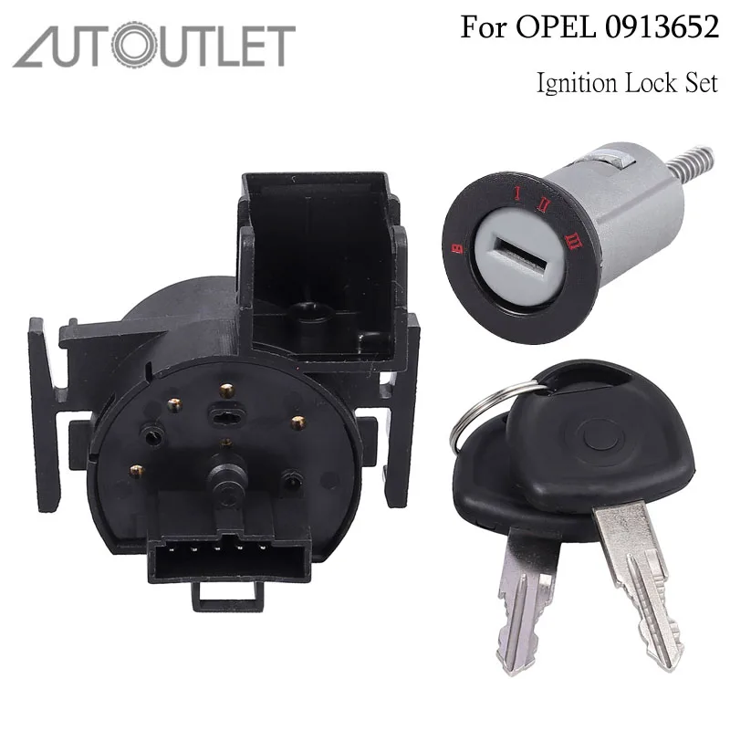 Набор замков зажигания AUTOUTLET для автомобилей OPEL фрезерный замок 0913652