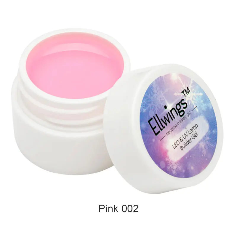 pink Ellwings французский гелевый УФ-гель для наращивания 3 цвета розовый, белый, прозрачный гель для наращивания гель-лака для маникюра - Цвет: pink