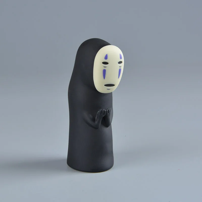 Studio Ghibli Миядзаки Хаяо Унесенные Призраками Без Лица Человек Винил Фигурку Аниме Kaonashi Модель 8 см Украшения Куклы для Детей игрушки