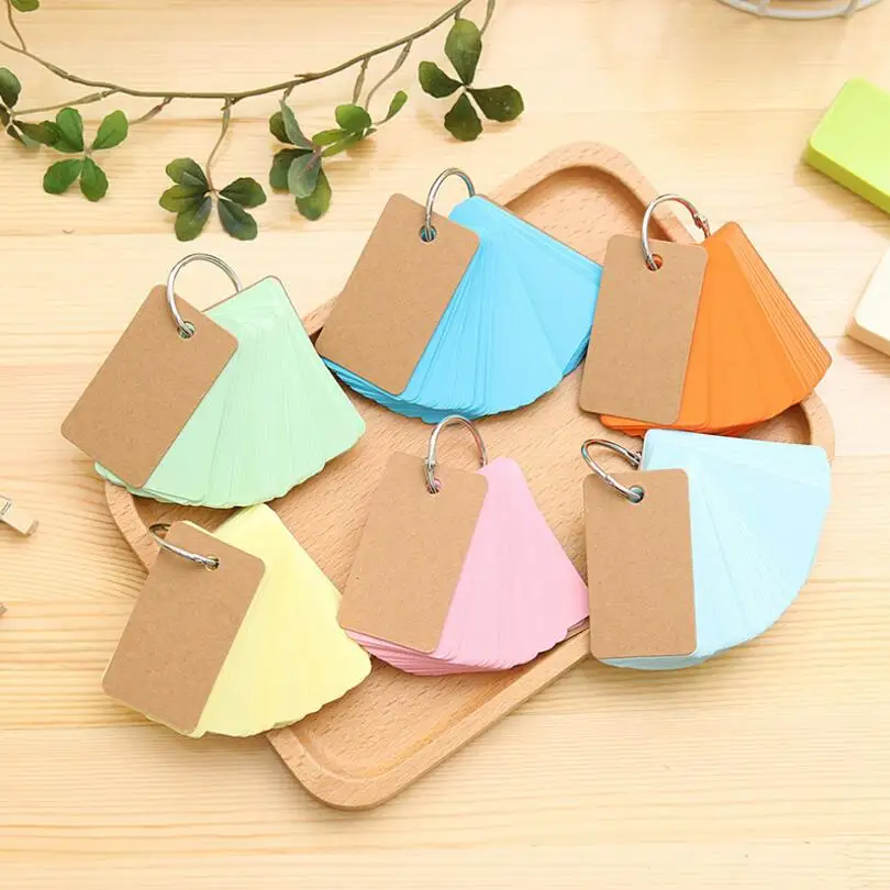 Милая Пряжка Биндер конфетный цвет чистая крафт бумага блокноты портативные