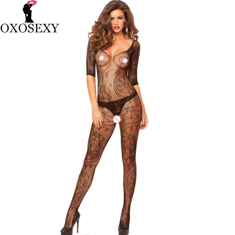 2017 сексуальное нижнее белье с открытой промежностью чулки в сетку эротическое