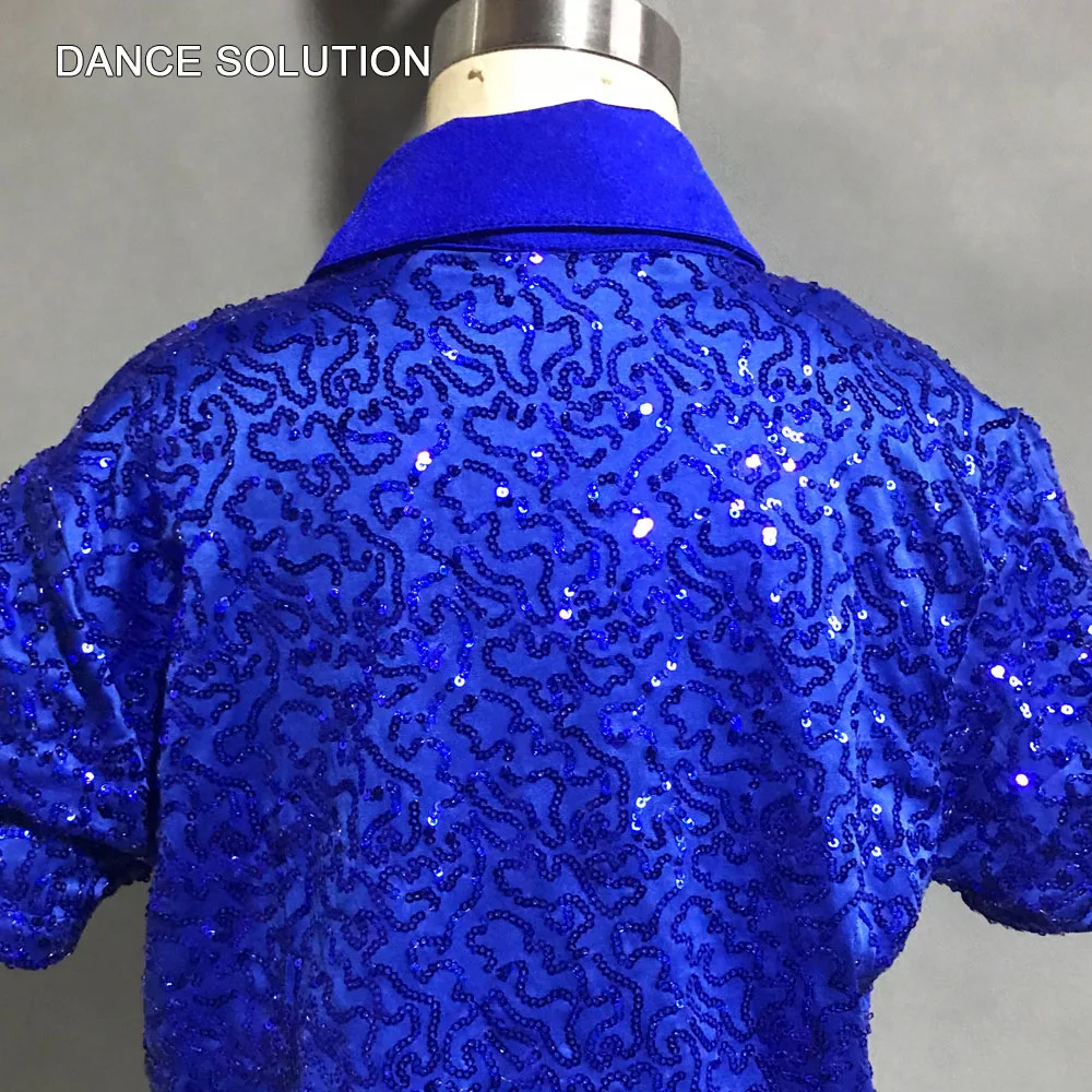 Танцевальное решение 19843 темно-синие костюмы для выступлений на сцене в стиле