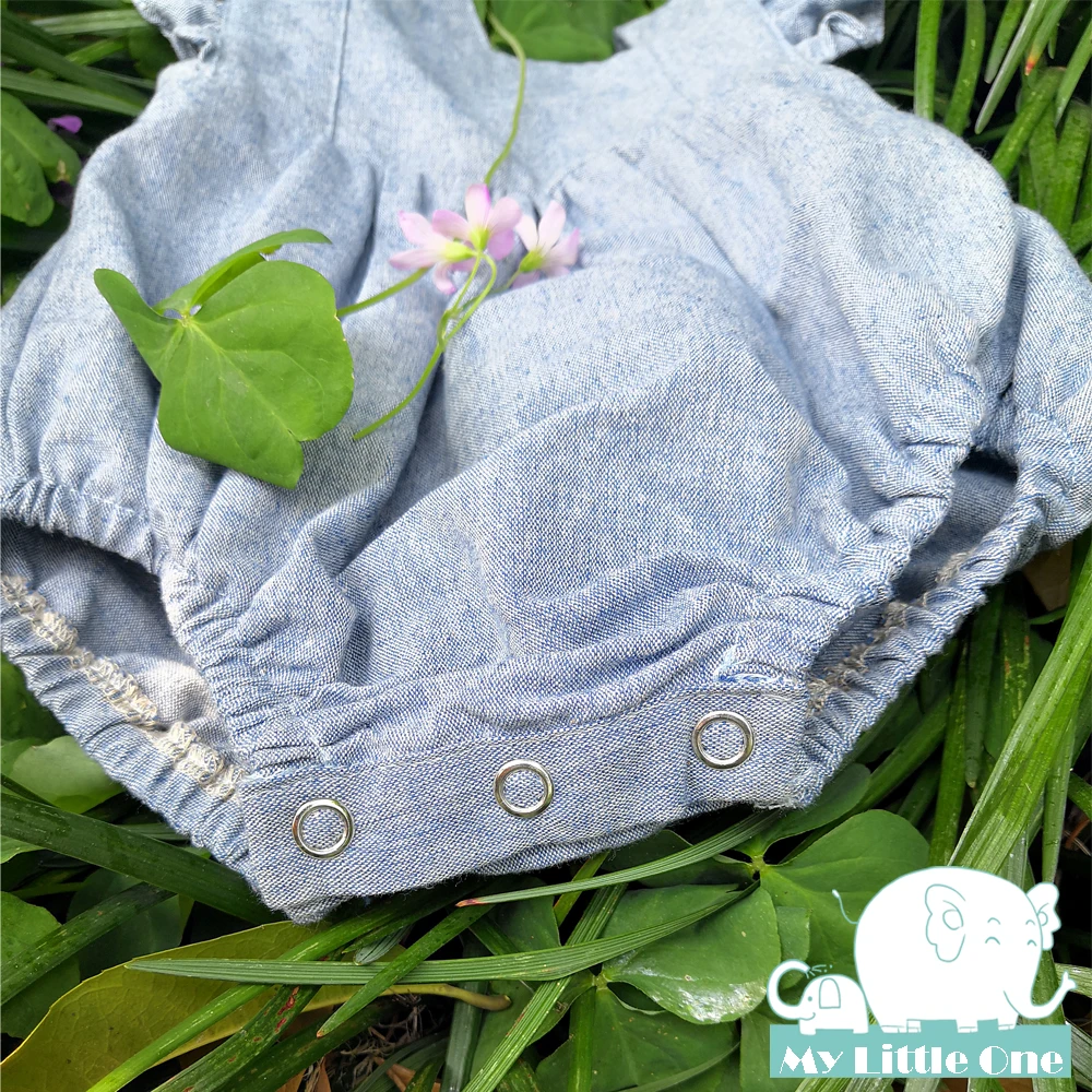 MyLittleOne/2019 летний однотонный комбинезон с открытой спиной для маленьких девочек |
