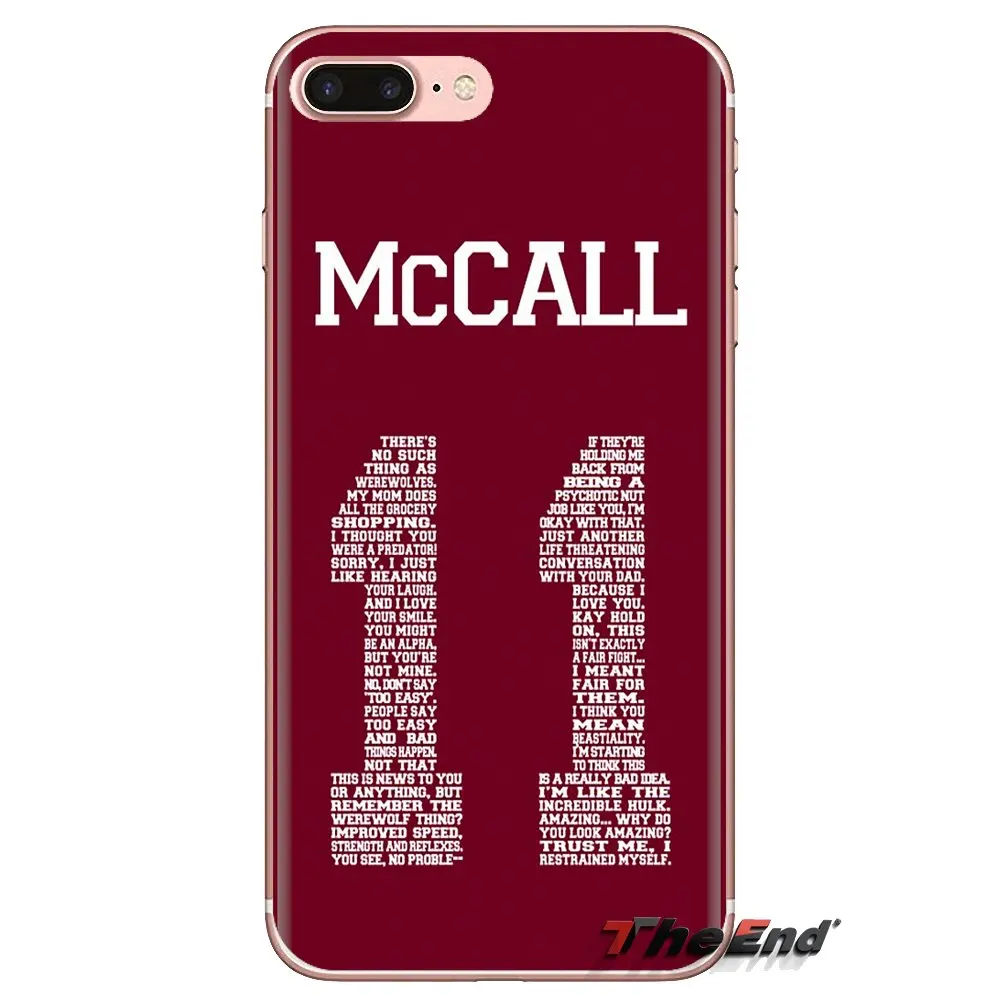For LG Spirit Motorola Moto X4 E4 E5 G5 G5S G6 Z Z2 Z3 G2 G3 C Play Plus Mini Teen Wolf Scott McCall 11 Silicone Phone Skin Case |
