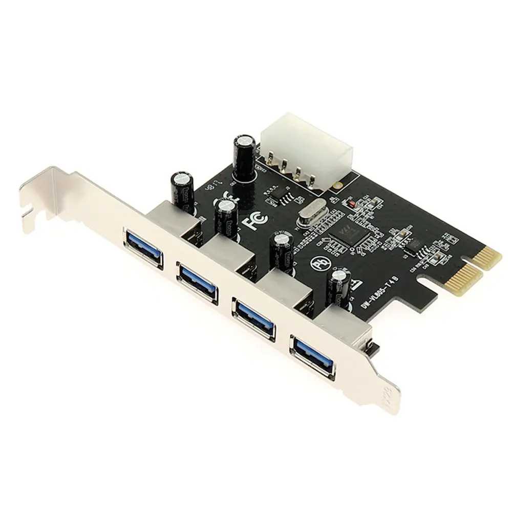 4 порта PCI E к USB 3 0 концентратор Express адаптер расширения карты 5 Гбит/с