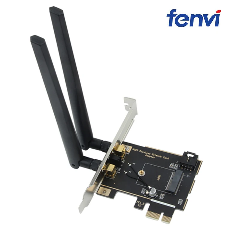 M.2 для PCI Express 1X беспроводной адаптер конвертер с 2x антенной NGFF M.2 WiFi Bluetooth карта для Intel 9260 8265 8260