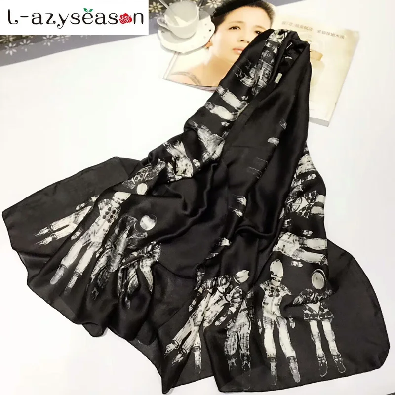 2018 новейшие модные великолепный шелковый шарф Роскошные женские летние