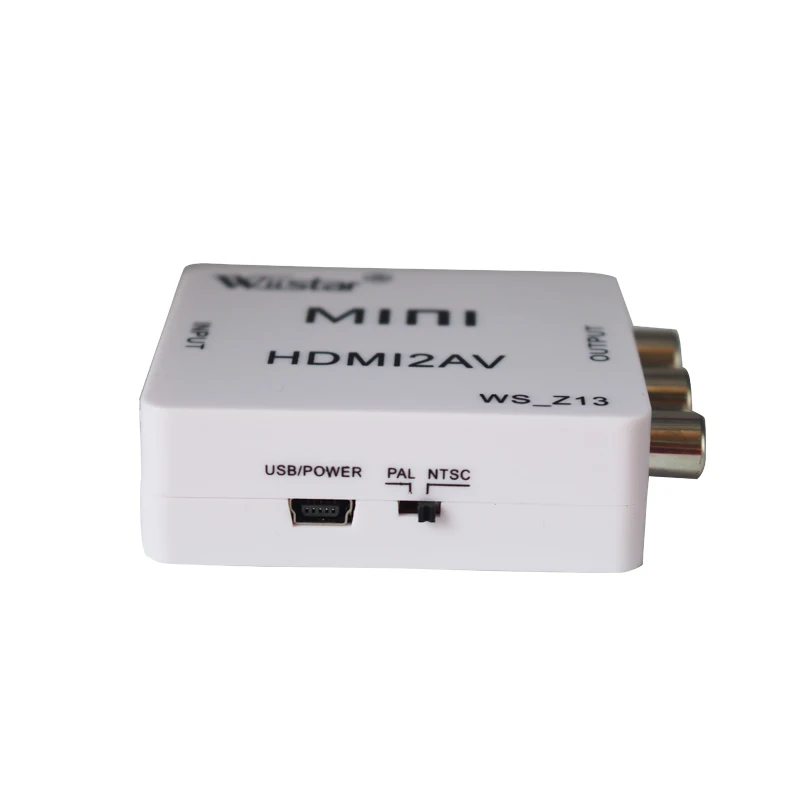 Стандартный HDMI интерфейс Мини HD видео преобразователь коробка к AV/CVSB NTSC PAL выход К