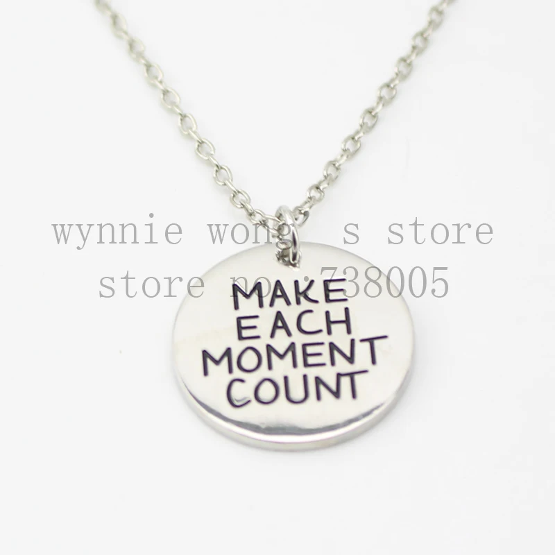 Новинка 2015 вдохновляющее ожерелье с реверсивным подвесным серебряным кулоном