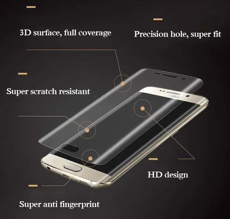 3D полное покрытие изогнутый экран протектор для samsung Galaxy S7 Edge S6edge S6 edge plus S8 S9 Plus Note 8 9 мягкий ПЭТ(не стекло