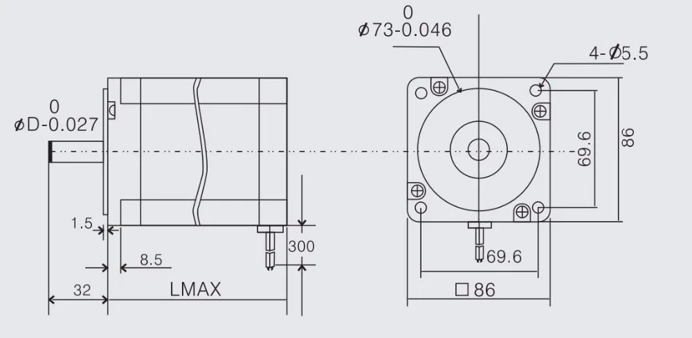 CNC NEMA34 шаговый двигатель 4 5 нм 643oz in 2 фазы 4.2A D = 12 7 мм 86HS45 14 гибридный для