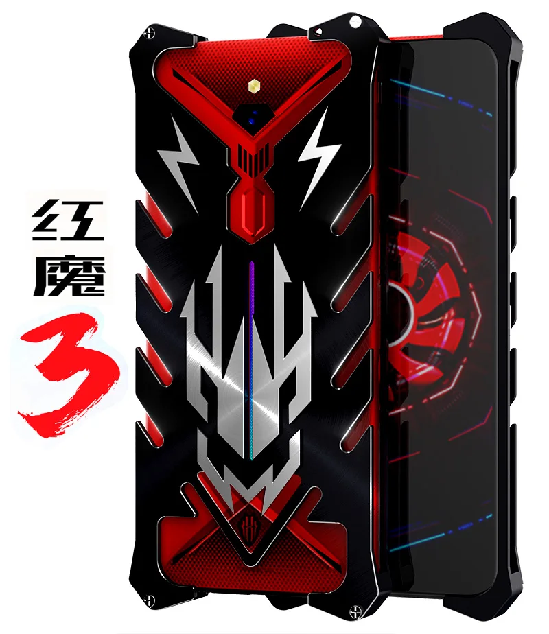 Чехол накладка из алюминия и металла Nubia Red Magic 3 Zimon авиация прочная защита для ZTE