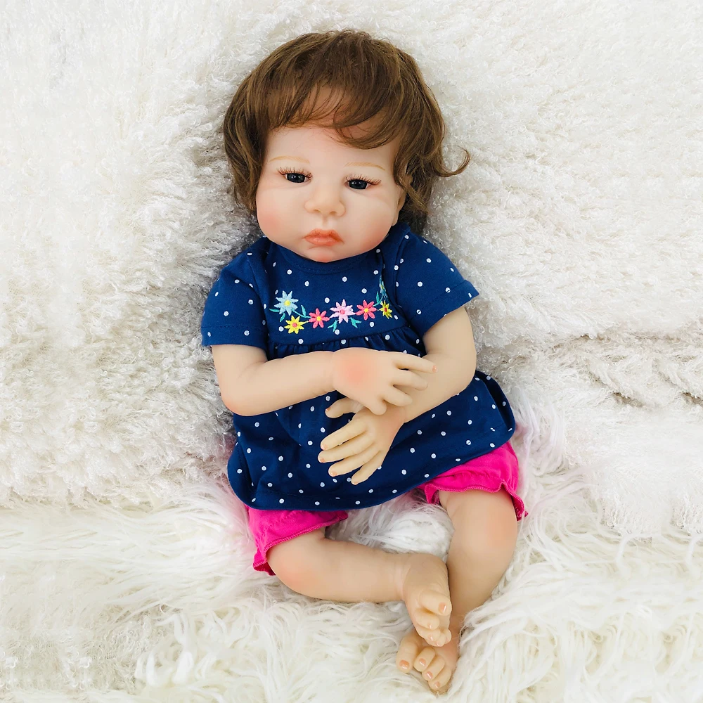 

Sudoll Reborn Baby Doll 18" Handmade Lifelike Newborn Soft Silicone Vinyl Christmas Gift for Girl or Boy Toys Bebe Dolls