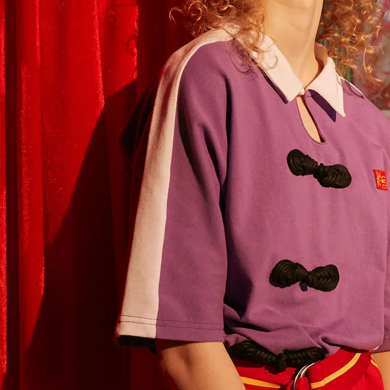 UNIFREE/Новинка 2019 года сезон лето фиолетовый топ трендовый Модный женский цвет