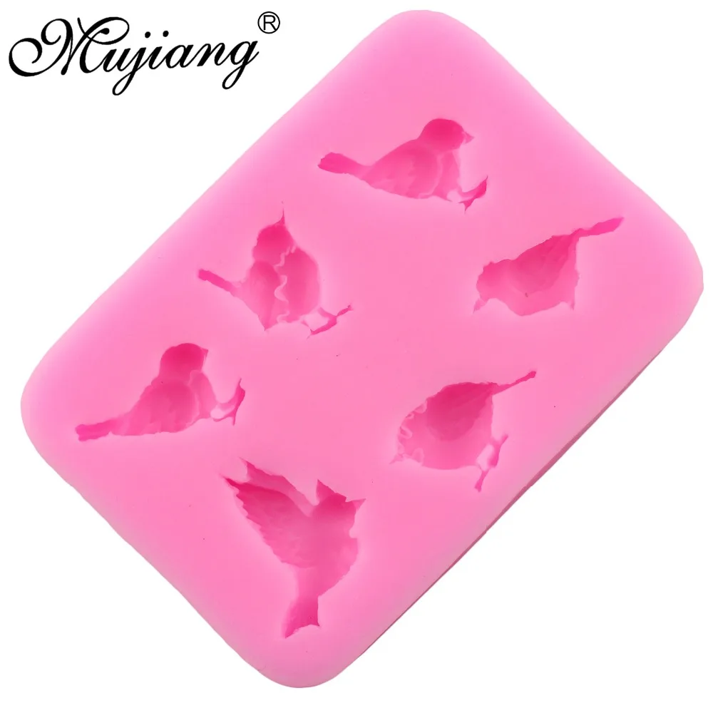 Mujiang DIY птицы шоколад конфеты Желе 3D силиконовые формы Полимерная глина мыло