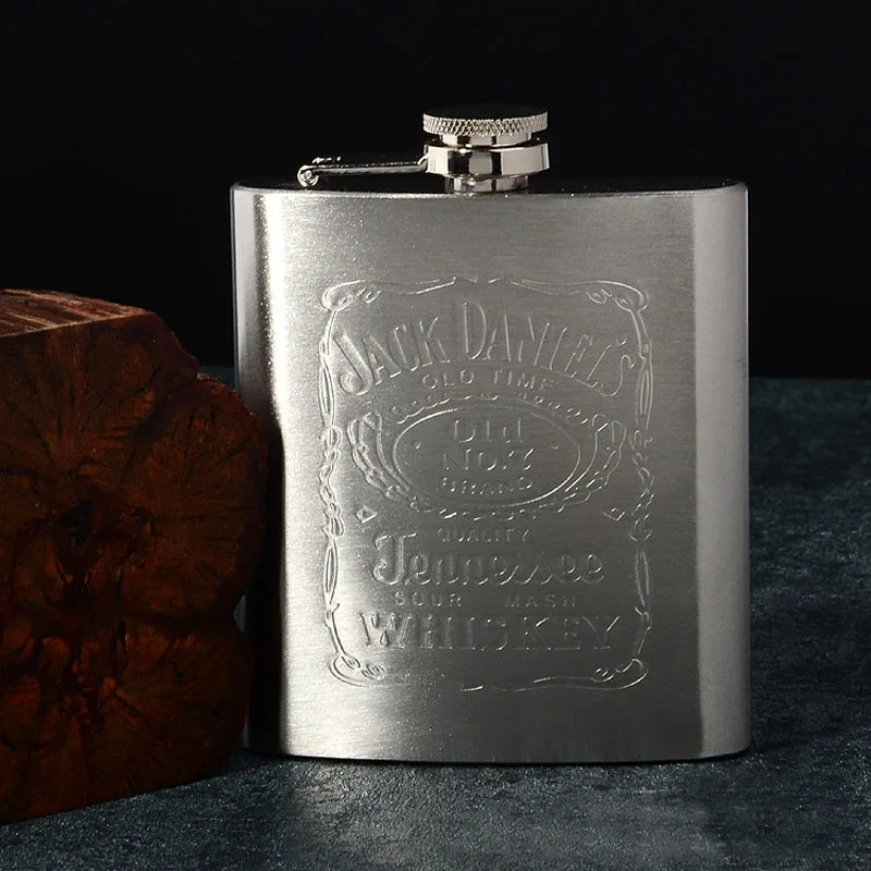 Food grade Portable Stainless Steel Hip Flask 7oz Russian Wine Mug Wisky Bottle With Box Pocket Drinkware Alcohol | Дом и сад