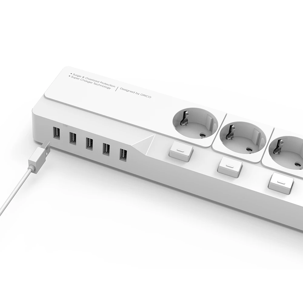 ORICO силовая полоса EU/AU/UK/US штекер 5 портов USB 4 AC розетки USB настенная розетка умная розетка удлинитель розетка настольное зарядное устройство