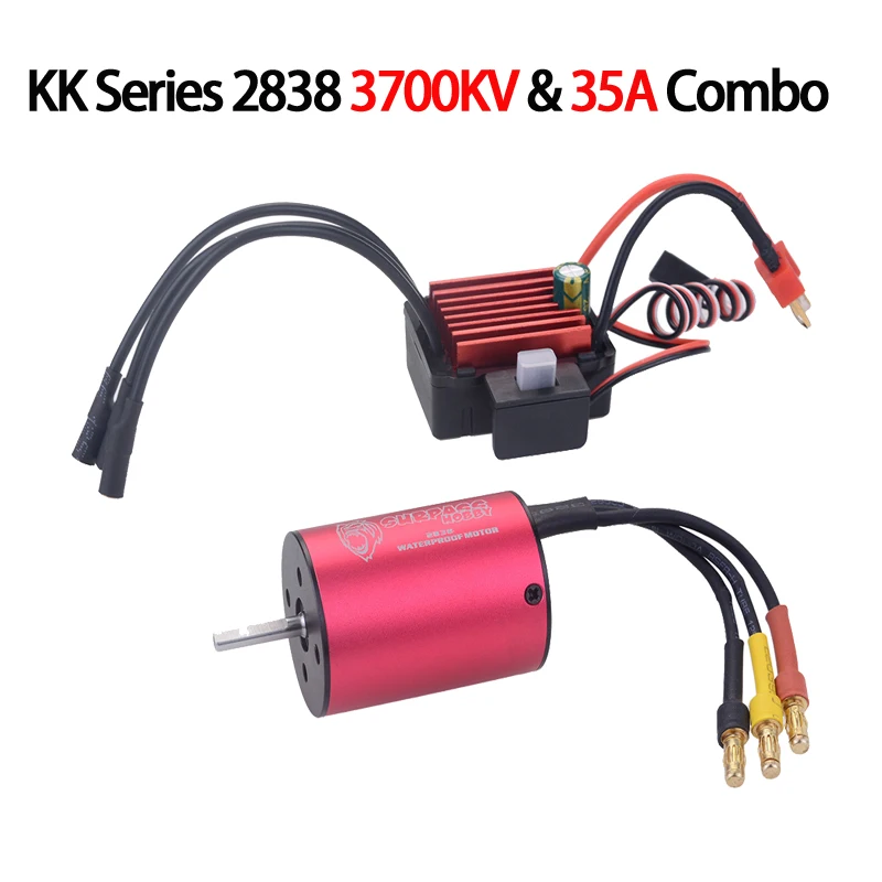 2838 3700KV 35A Surpasshobby KK комбо 2838 3200KV 3600KV 3700KV 4400KV бесщеточный двигатель w/35A ESC для Traxxas HSP Tamiya осевой 1/16 1/12 RC автомобиль - Цвет: 2838 3700KV 35A