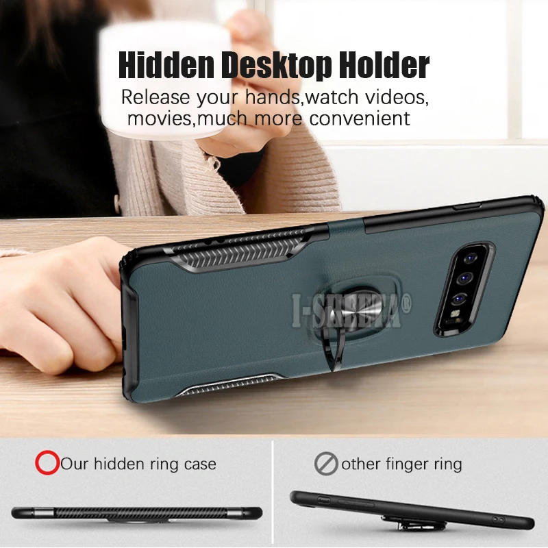 Luxury Armor Phone Case For Samsung Galaxy M10 M20 M30 M40 Shockproof Cover Slim Matte Hard PC Soft TPU With Holder Ring Stand |